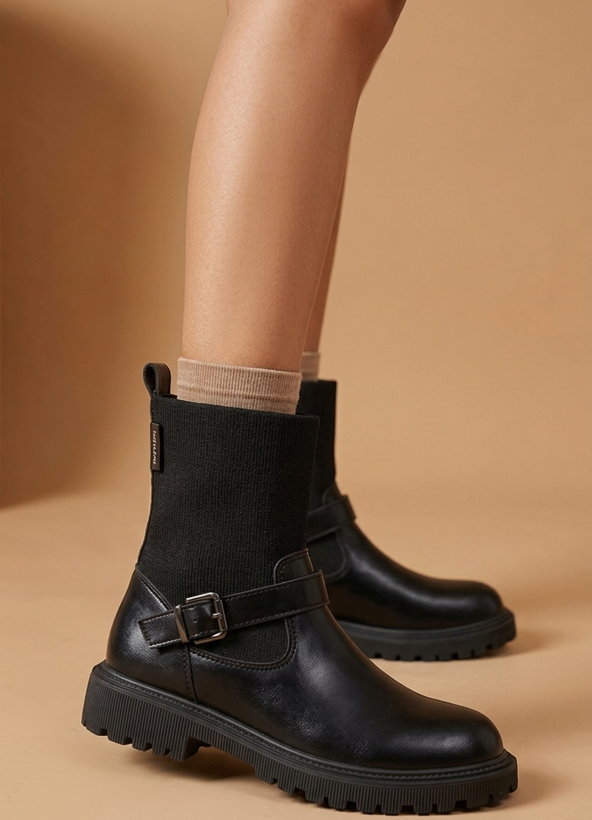 Chelsea Boot with Sock Detail (452)